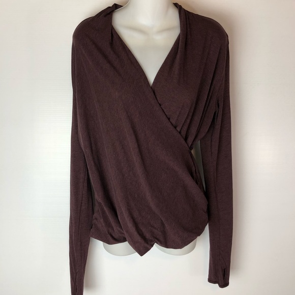 lululemon athletica Tops - Lululemon Radiant Long Sleeve Wrap Draped Tee Top